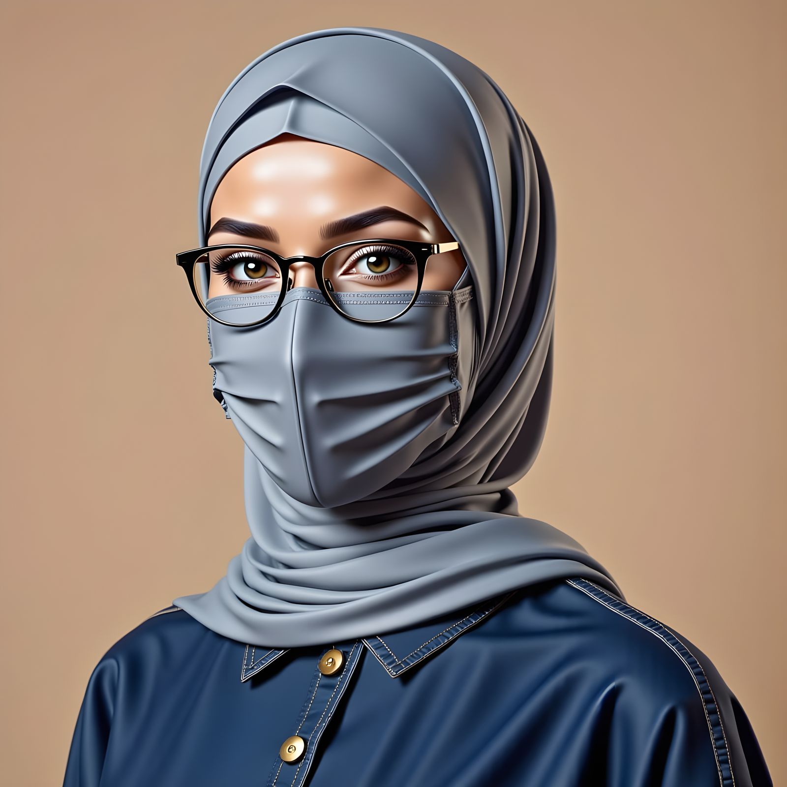 Elegant Hijab Woman in Summer Bloom