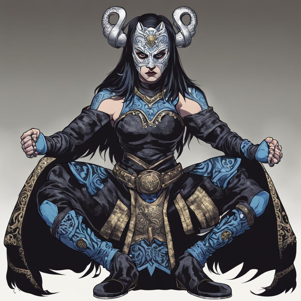 Gothic Genasi Luchador Wrestler