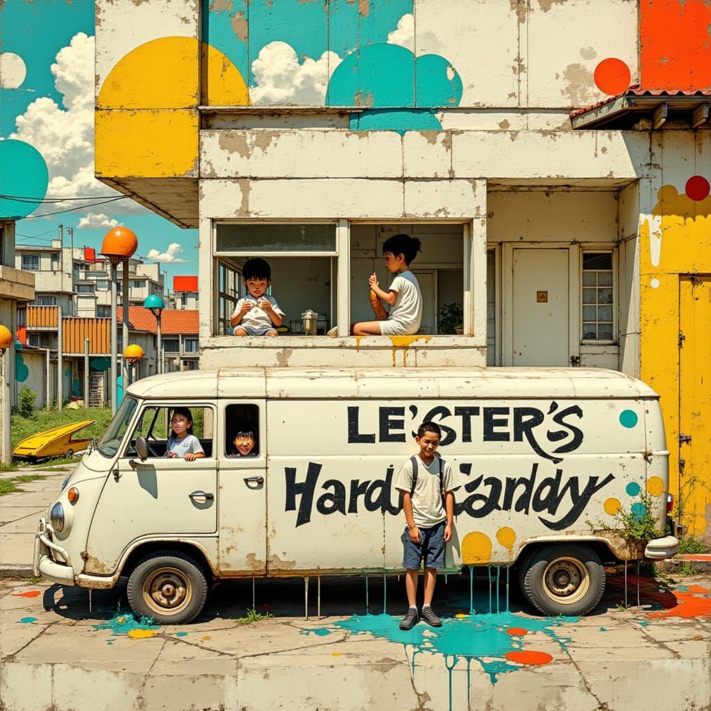 Lester's Candy Van: Banksy-Style Street Art