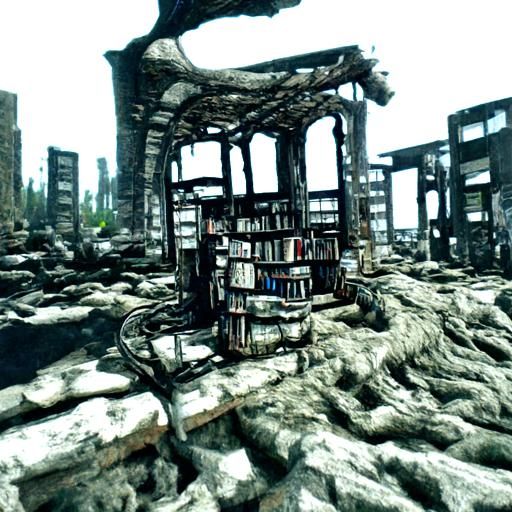 Post-Apocalyptic Library Landscape in Unreal Engine