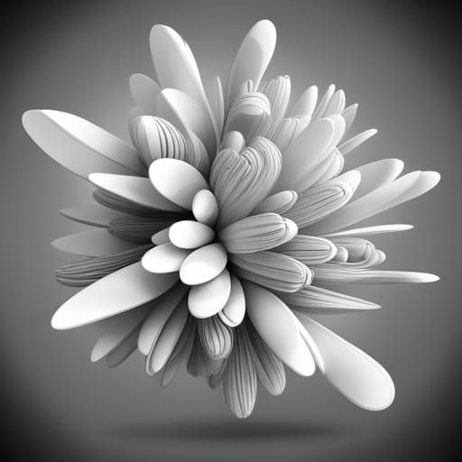 Abstract Paint Splash Design with Fractal Elements