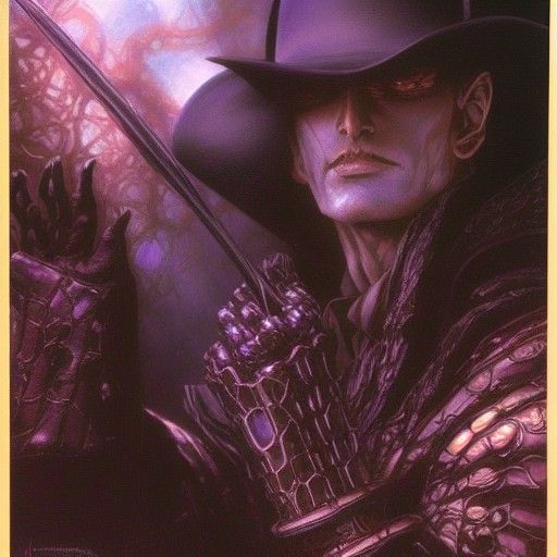 Vampire Hunter D as Oil Painting