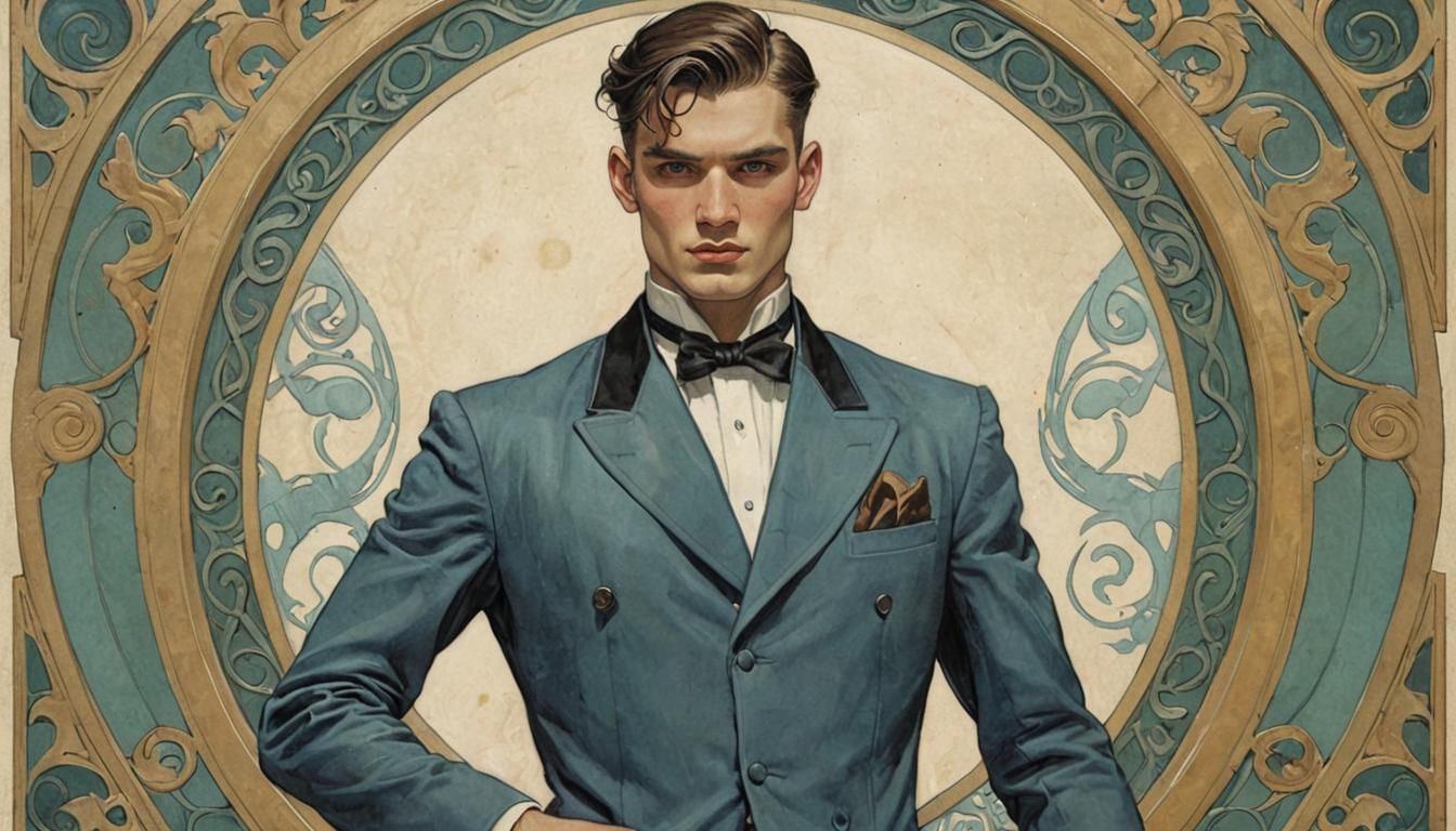 Elegant Art Nouveau Sci-Fi Portrait