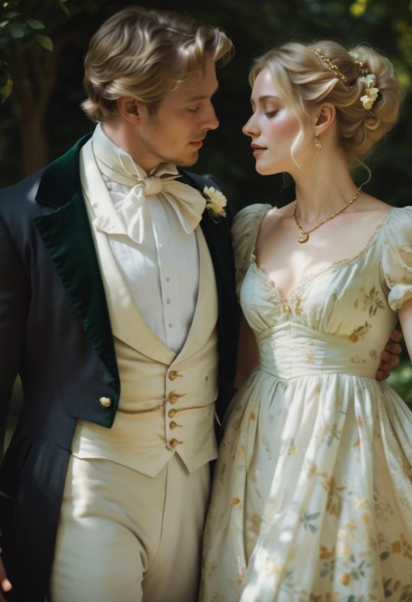 Regency Romance in an English Garden