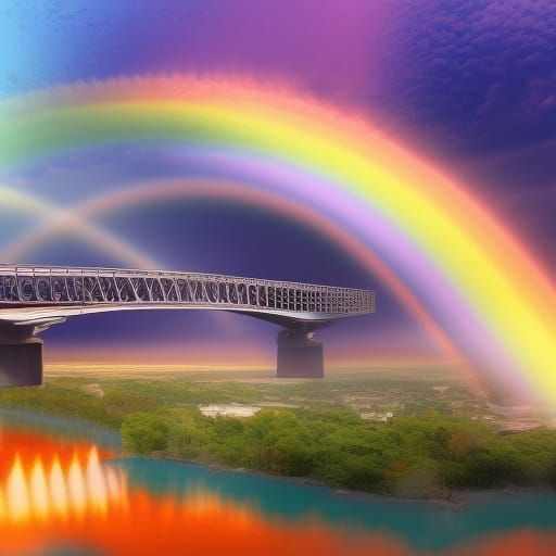 Rainbow River Bridge: Fantasy Concept Art