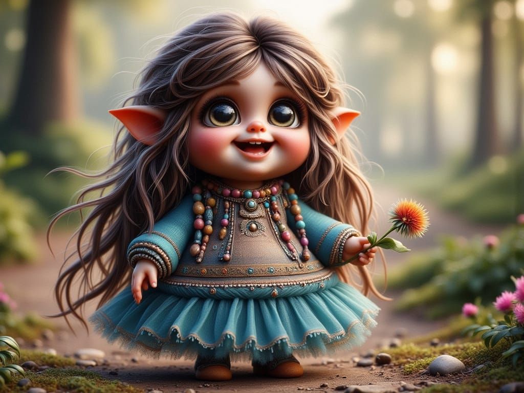 Delightful Whimsical Elf Maiden