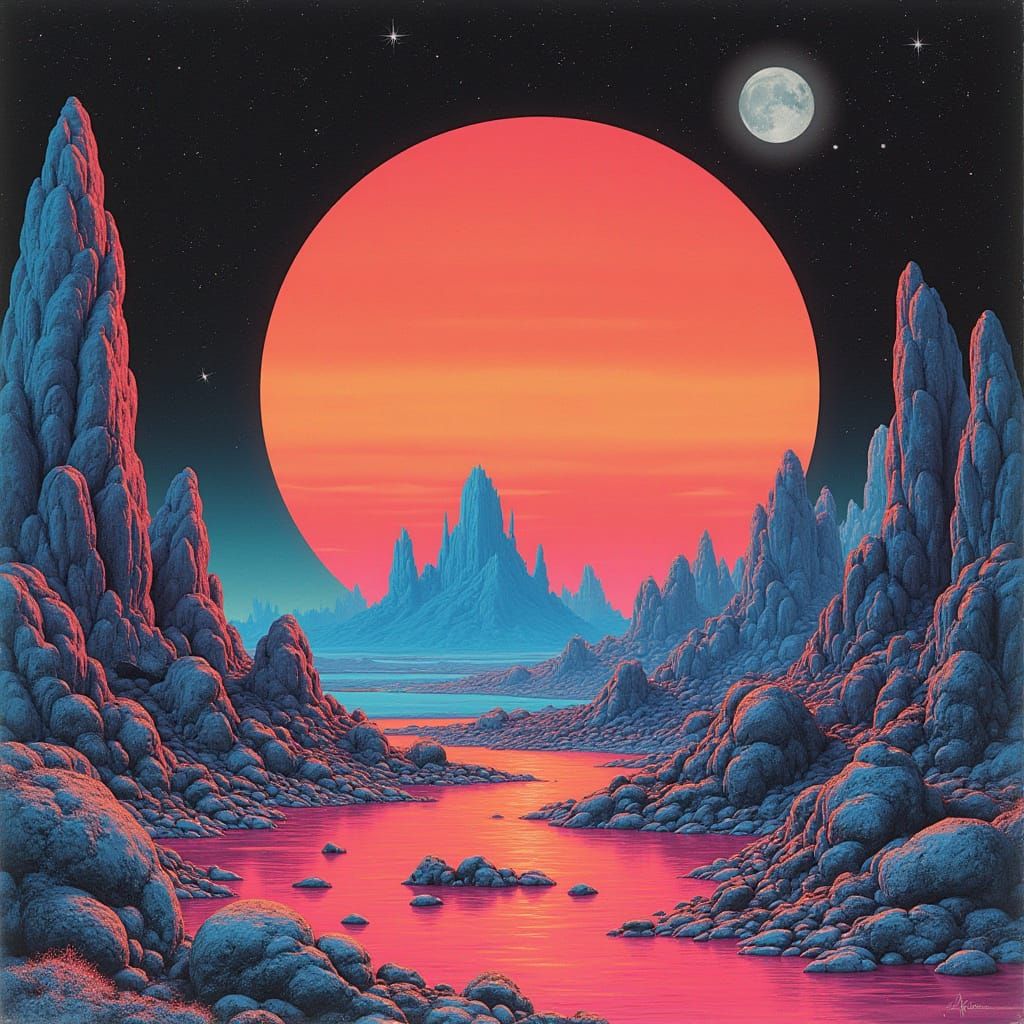 Psychedelic Futuristic Album Art Beyond the Limits