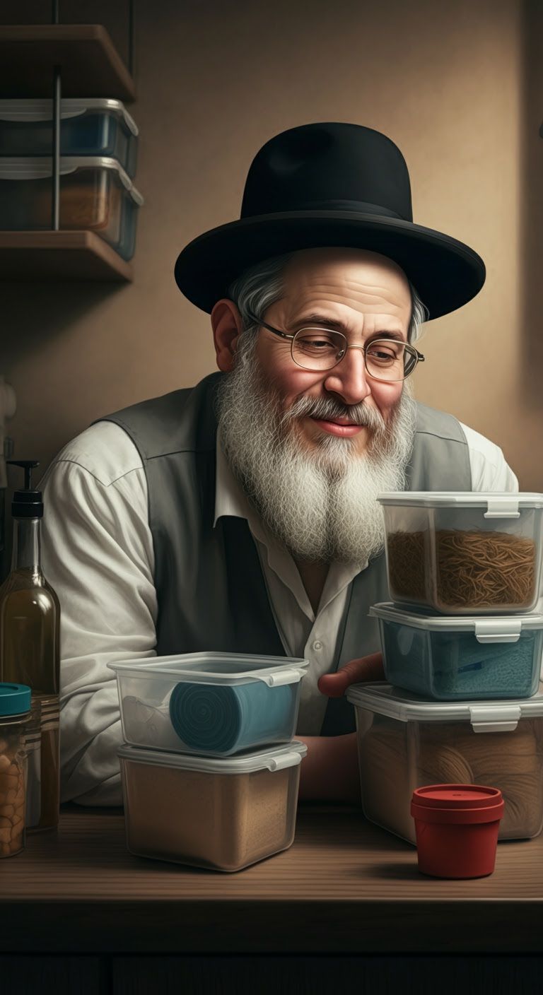 Satisfied Man in Clean Kitchen: Digital Comic Art