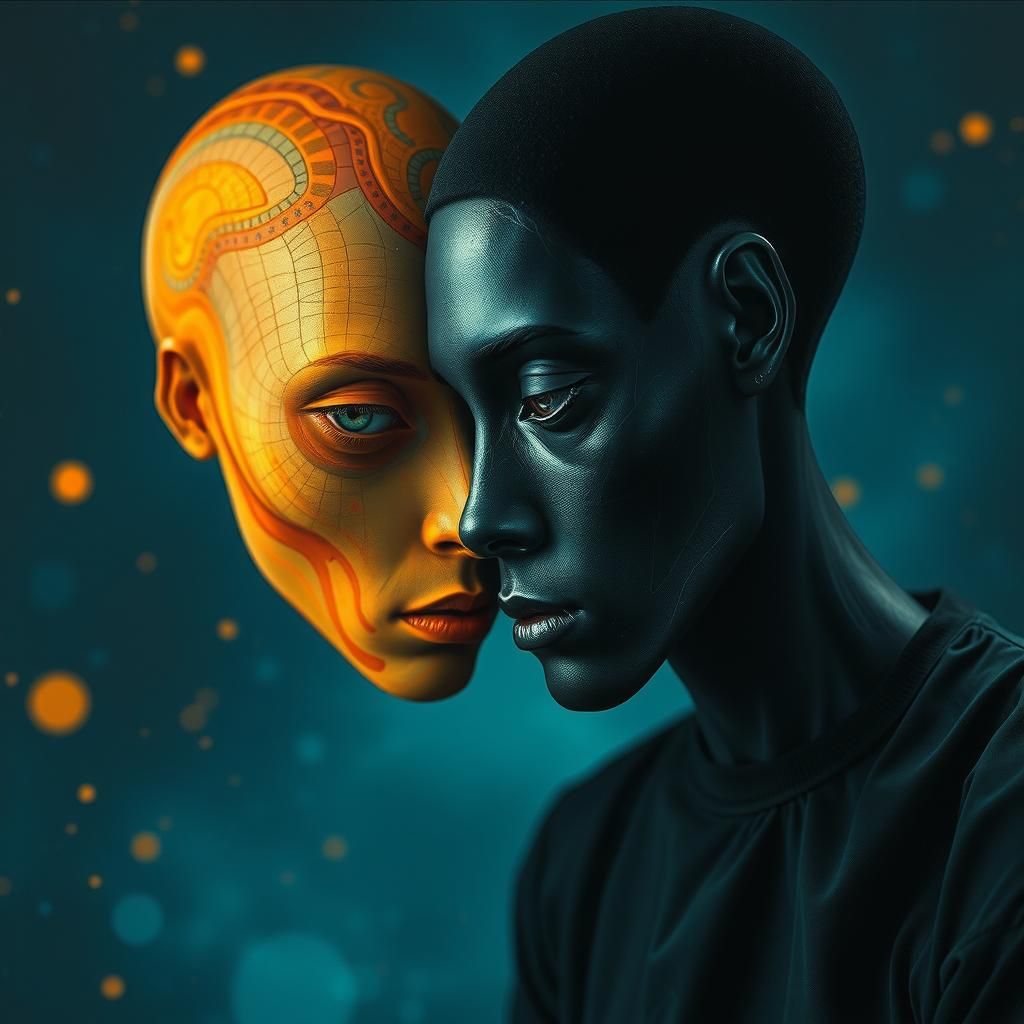 Surreal Fauvist Portrait of Alien Contact