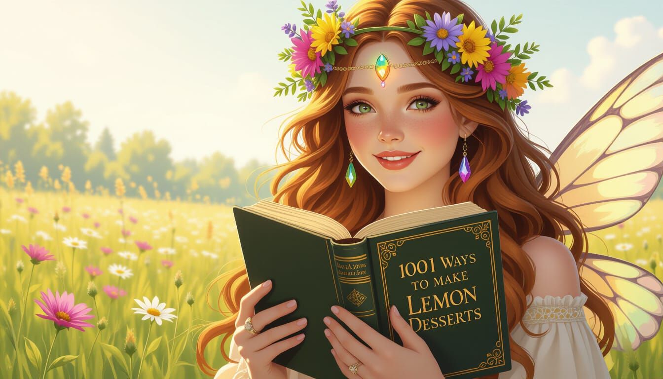 Boho Faerie Zoey Reads Lemon Dessert Book
