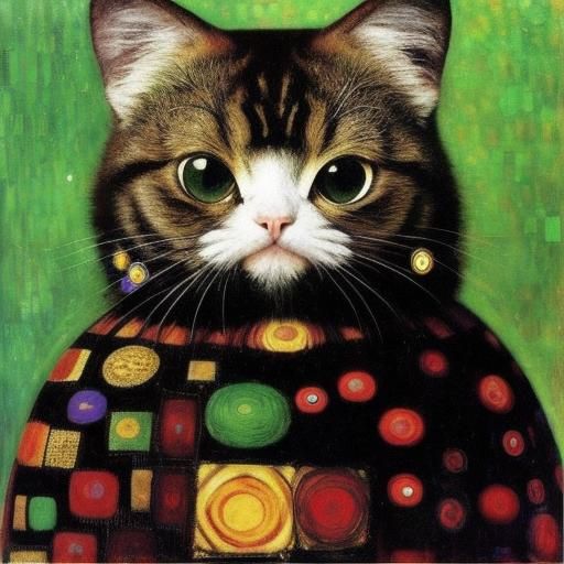 Cute Creature Inspired by Klimt, Monet, Klee
