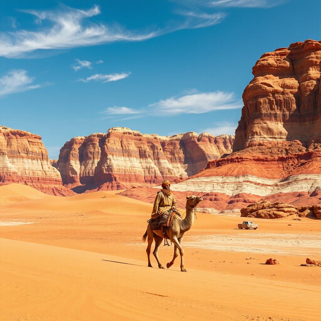 Sweeping Desert Panorama in Earthy Tones