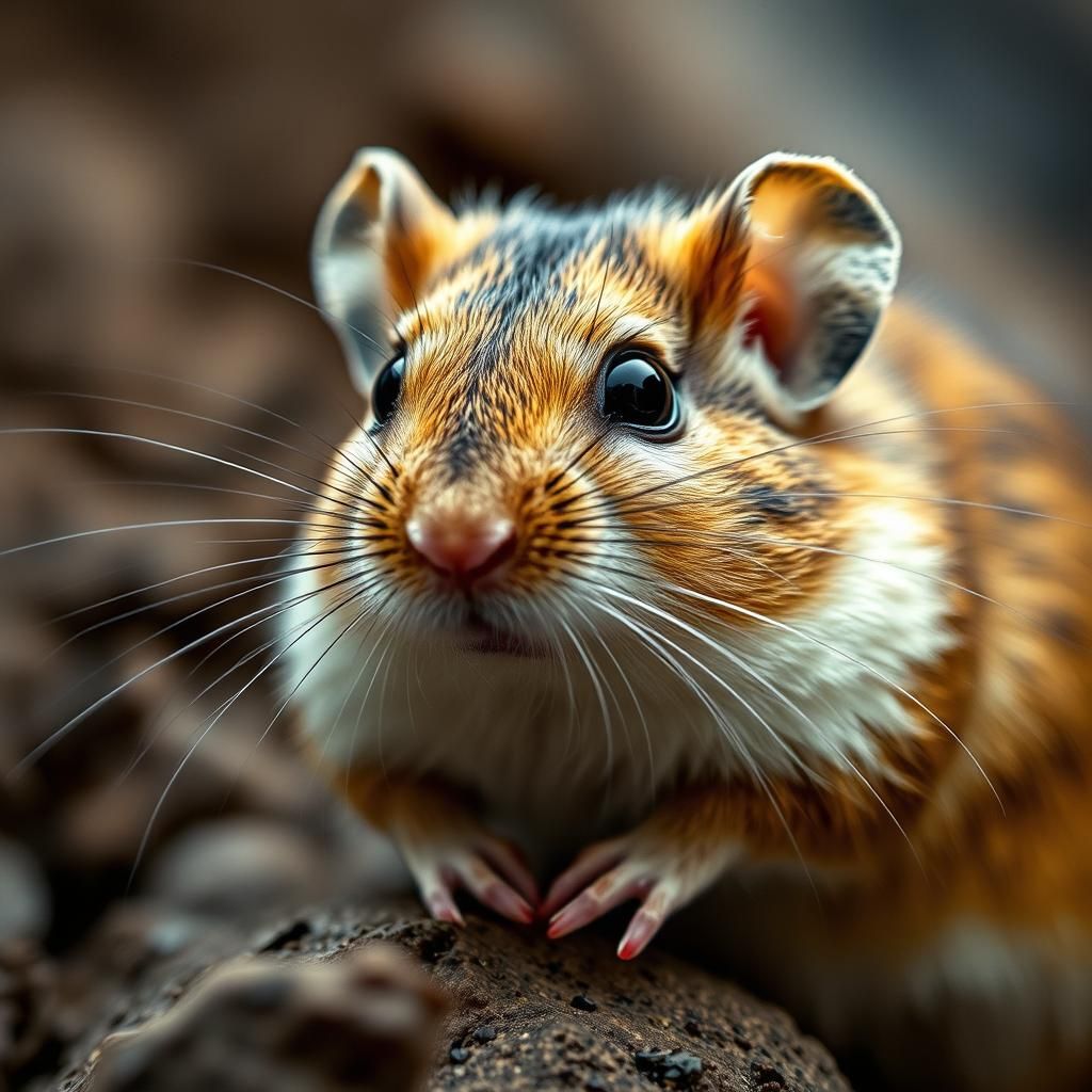 Hyperrealistic Gerbil Portrait in Cinematic Lighting