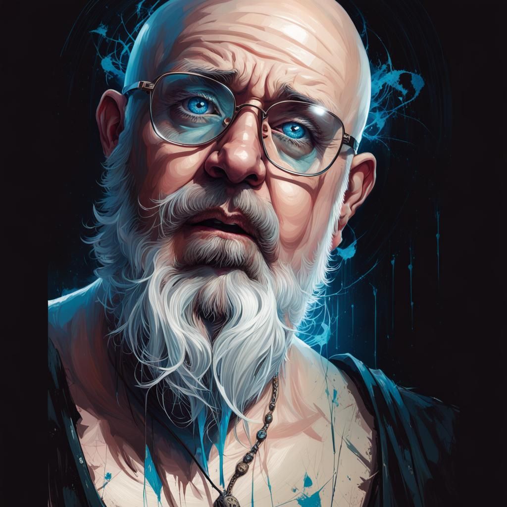 Portrait of a Desperate Silver-Bearded Man