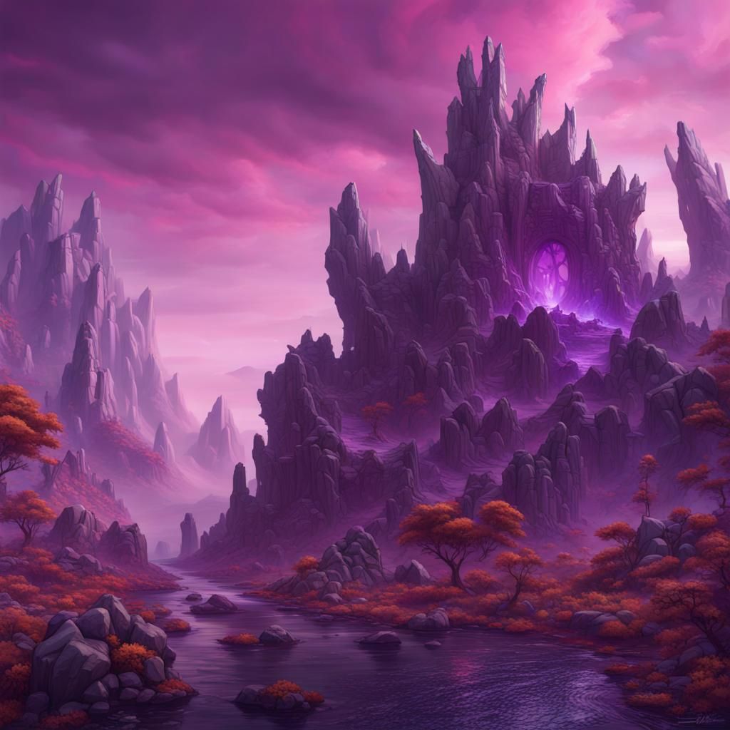 Gem Purple Brimstone: Detailed Matte Painting