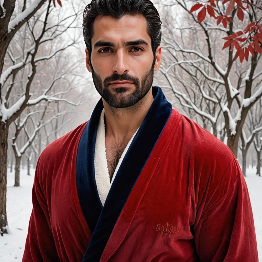 Winter Forest God in Impressionist Oil Painting