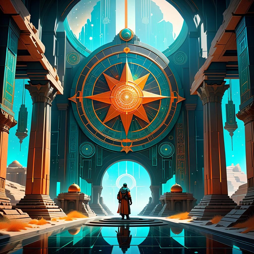 Ornate Star Temples in Dynamic Lighting