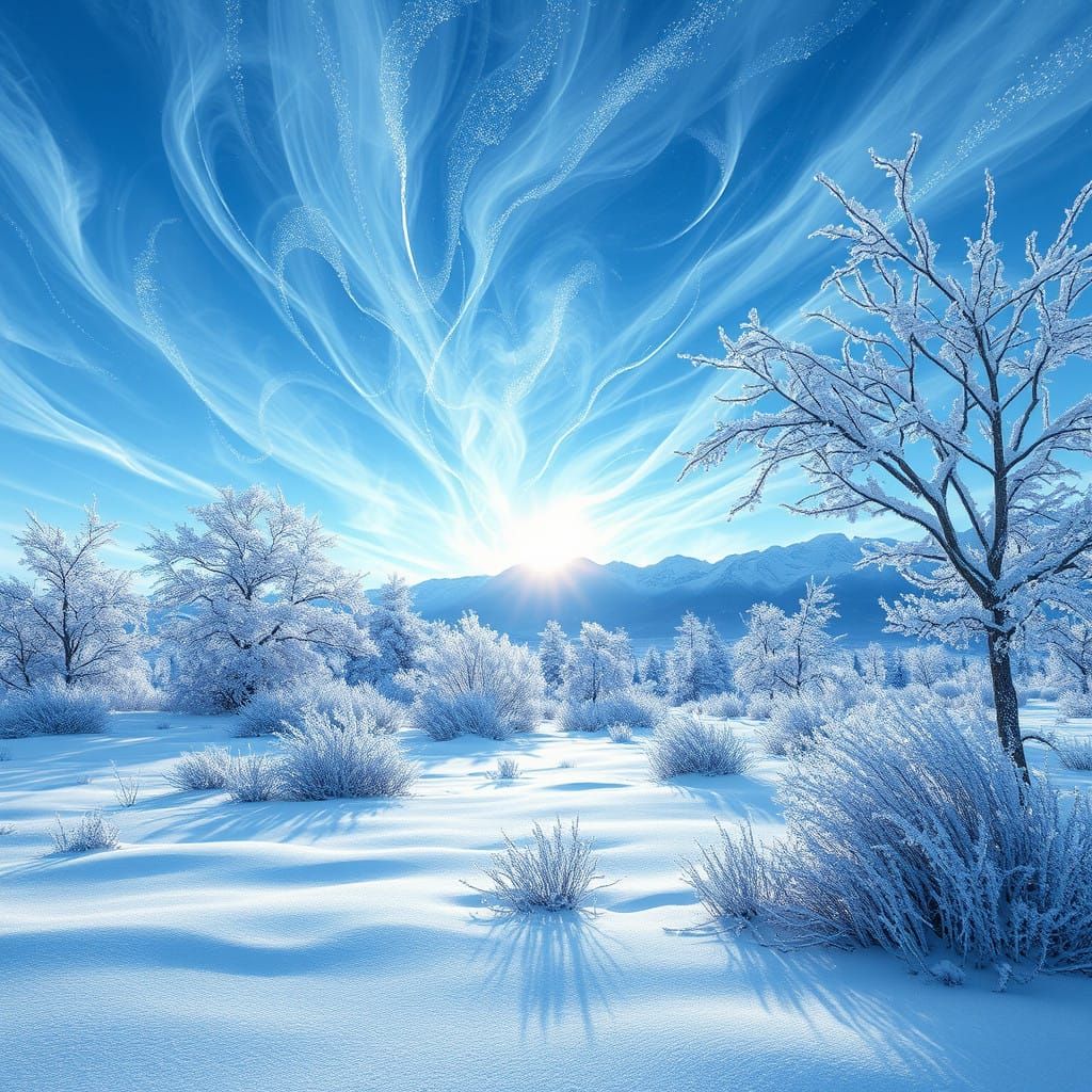 Winter Wonderland Supernova Unfolds in Electric Blue