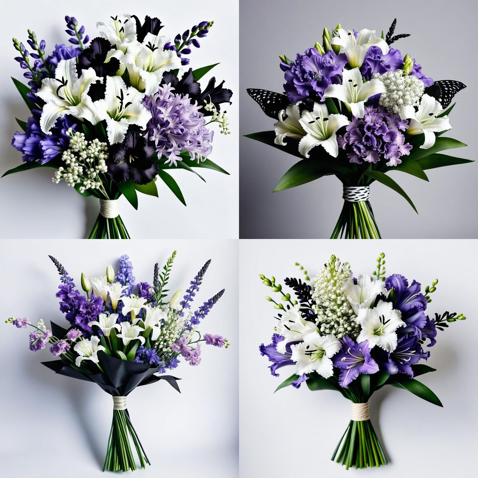 Monochromatic Floral Bouquet Tattoo Illustration