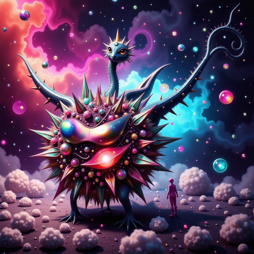 Couple in Cotton Candy Storm with Pink Lightning