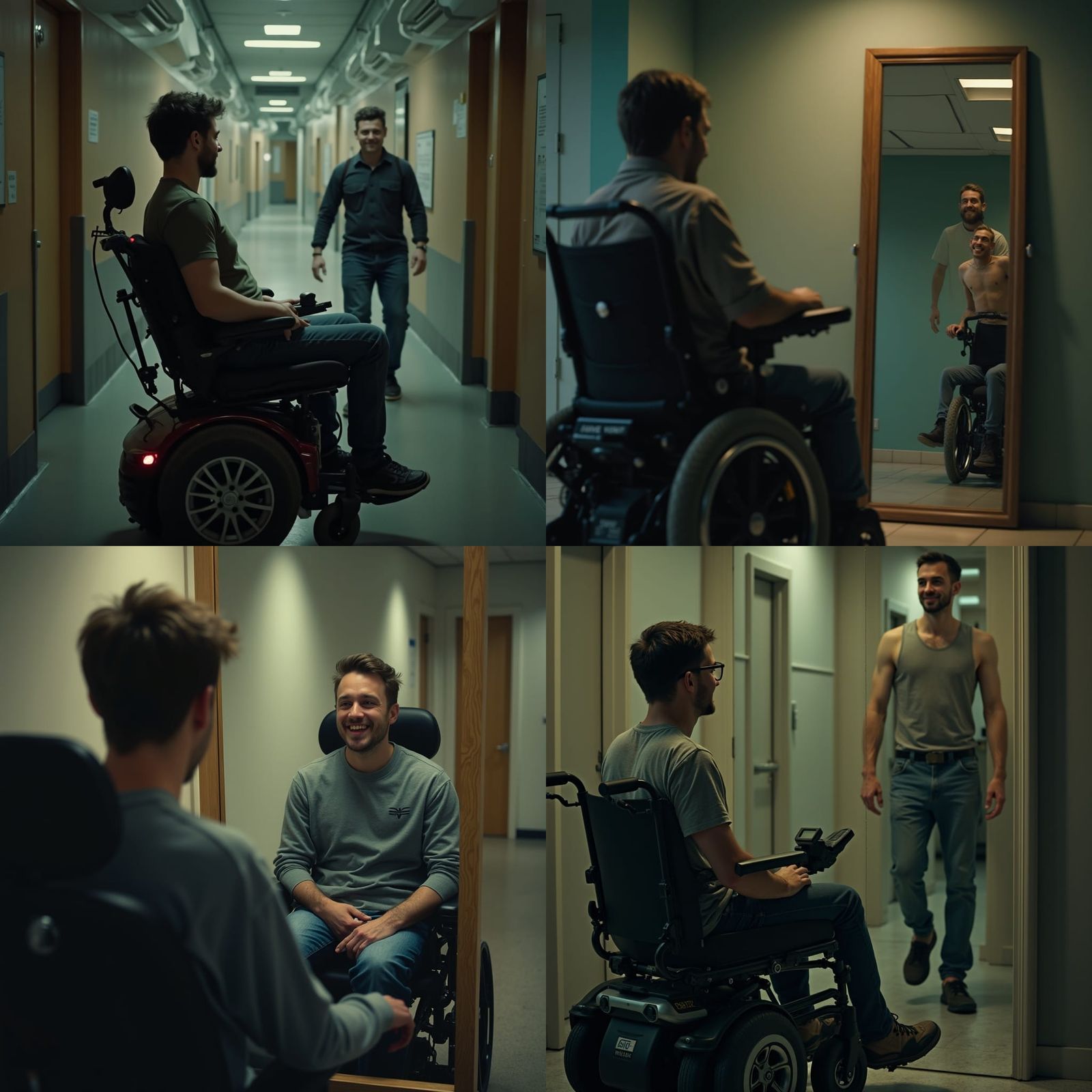 Man in Wheelchair Sees Walking Self in Mirror