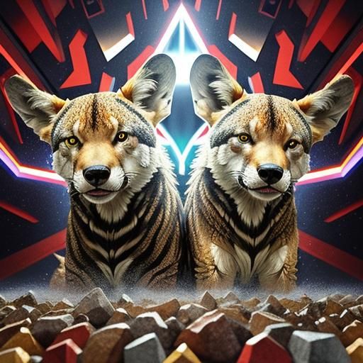 Diverse Animal Collection in Digital Abstract Style