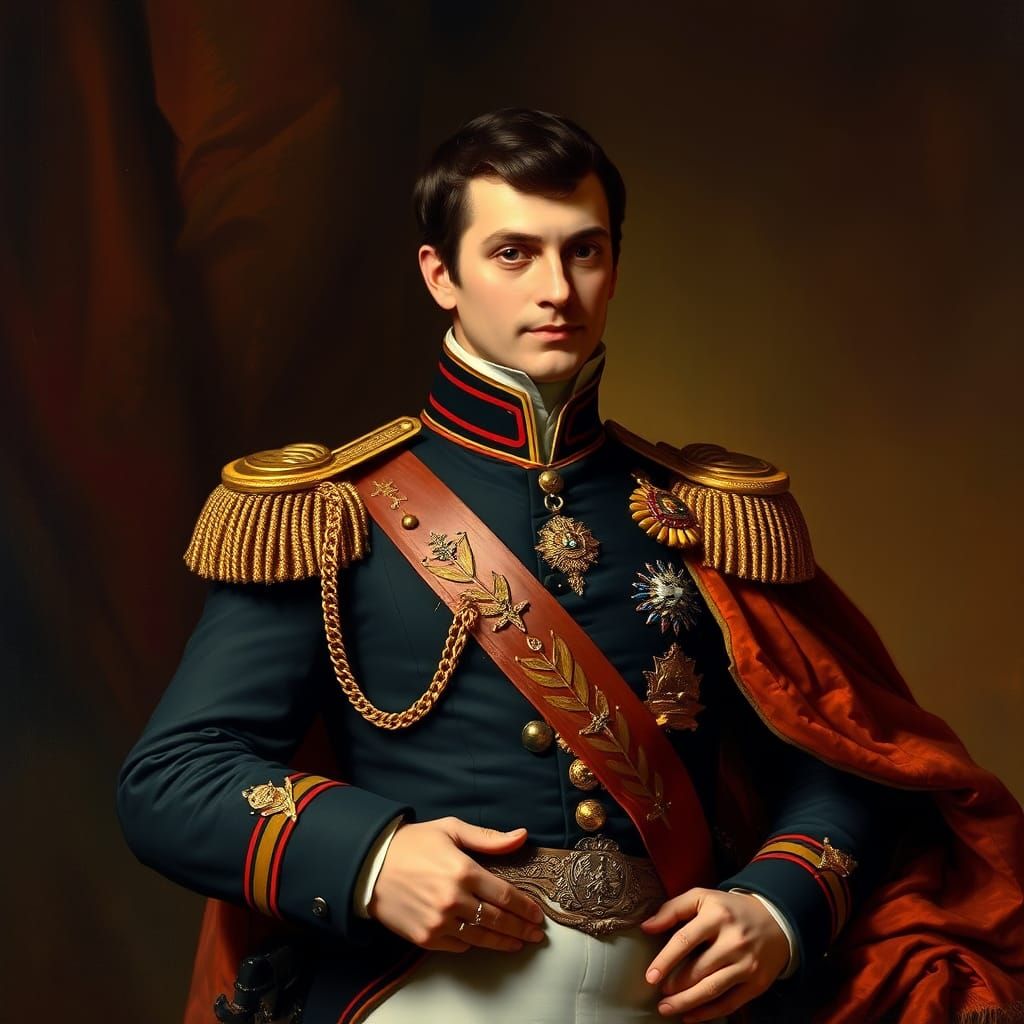 Napoleon Portrait in Neoclassical Style