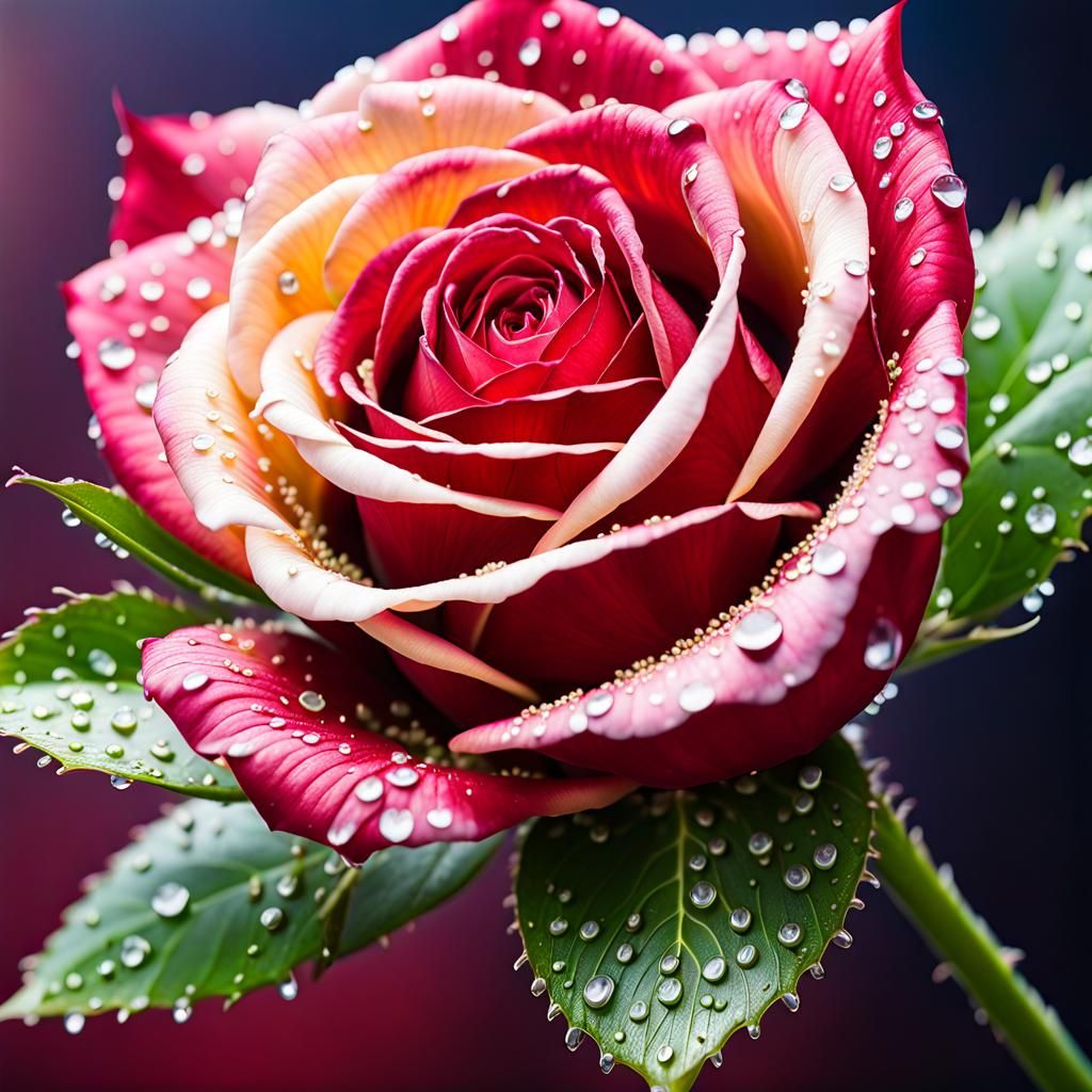 Beautiful Wet Rose