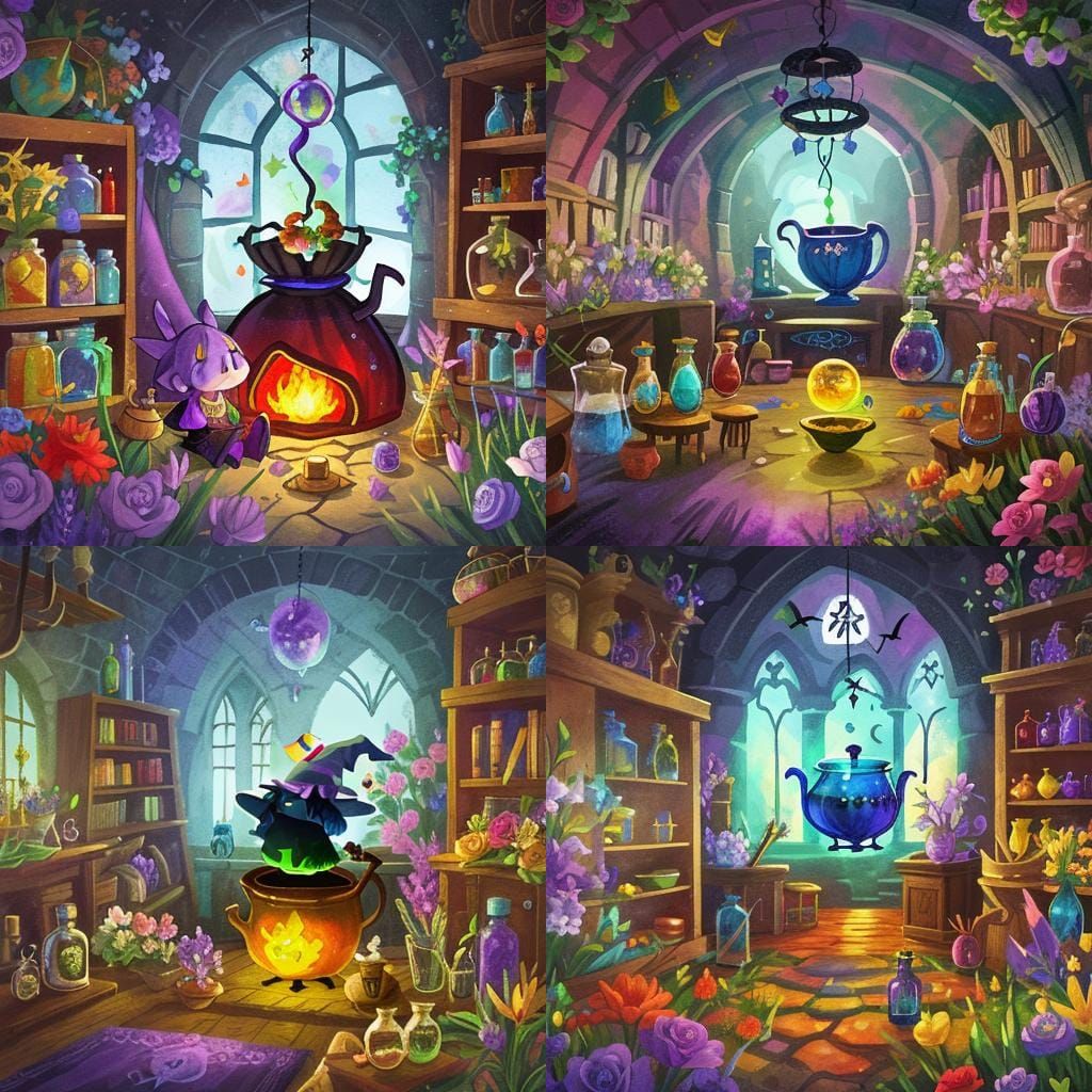 Whimsical Fantasy Potion Room