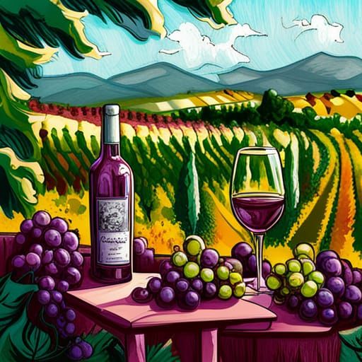 Zombie Vineyard Wine Tasting: Ink Splash Effect