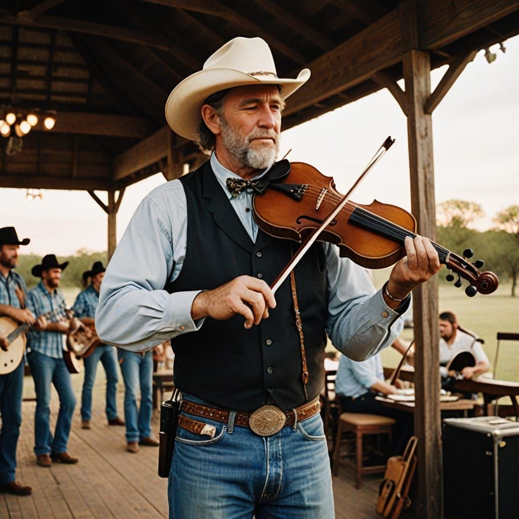 Fiddlin' in Texas: A Classic Country Scene