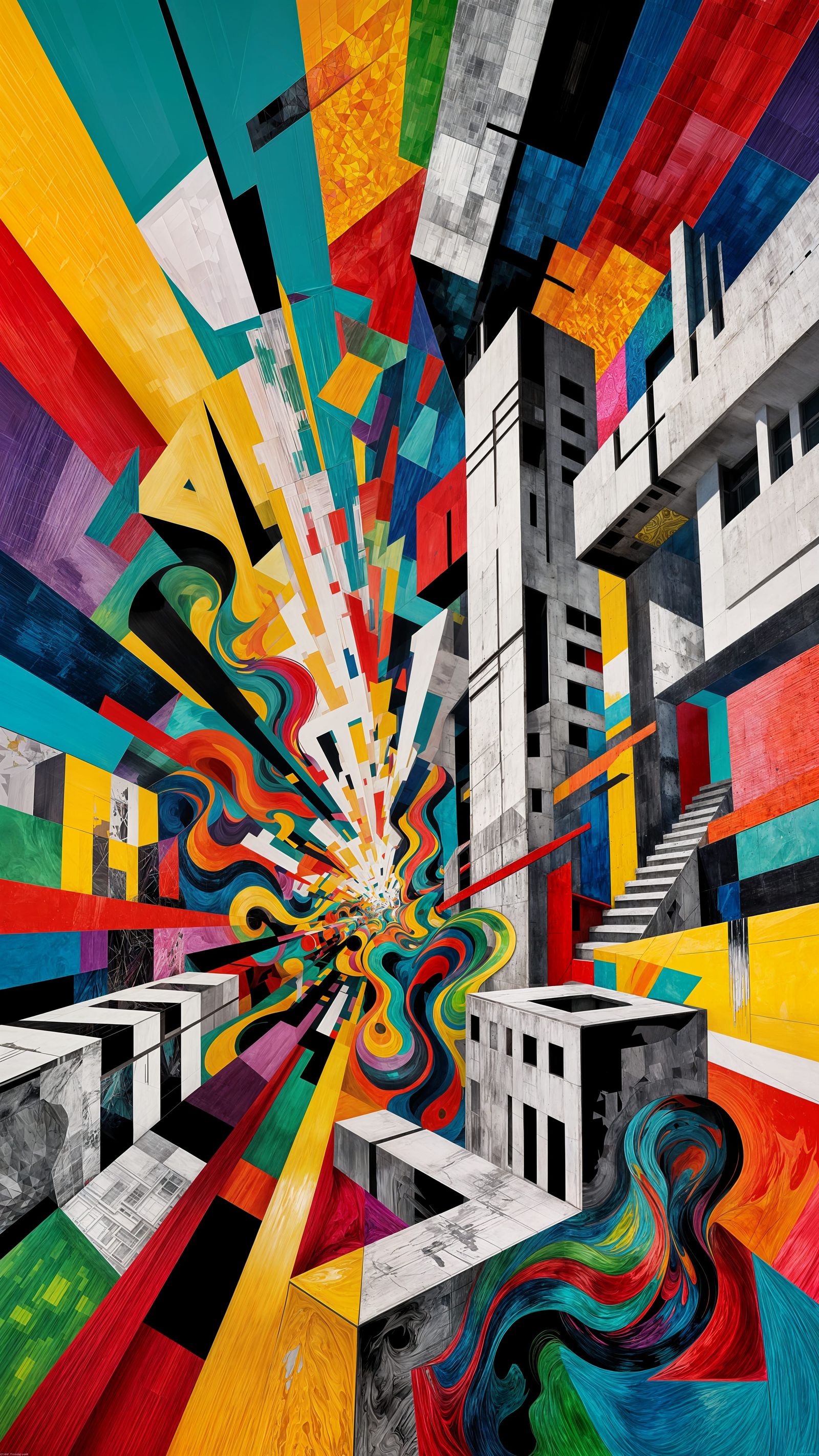 Abstract Madness: Geometric Chaos as Psychedelic Brutalism