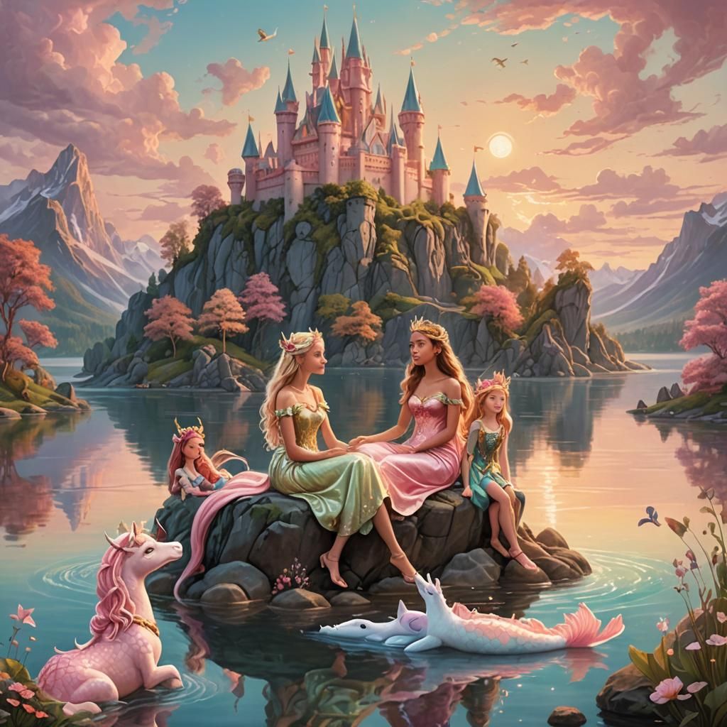 Three Warriors in Whimsical Fantasy Art Style