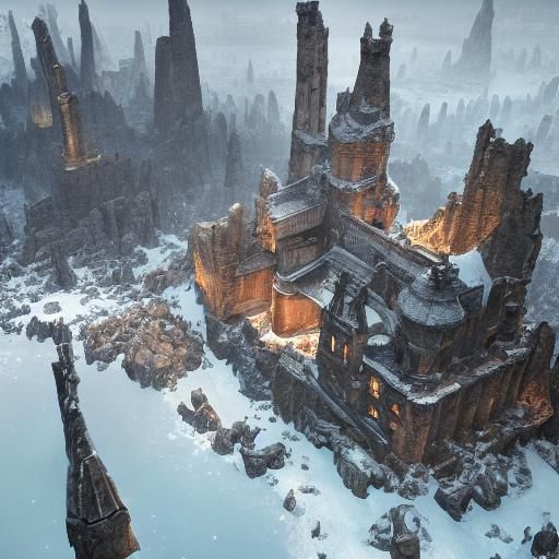 Gothic Fantasy: Woman with Lantern at Wuthering Heights