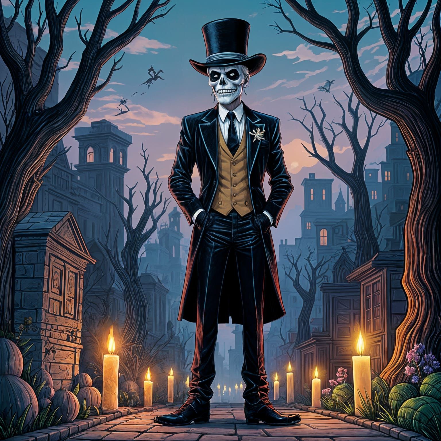 Voodoo Priest Baron Samedi Cartoon
