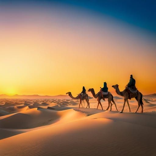 Wüstensonnenuntergang in Ägypten