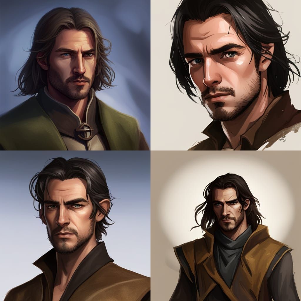 Gondorian Ranger Portrait in Hyperdetailed Style