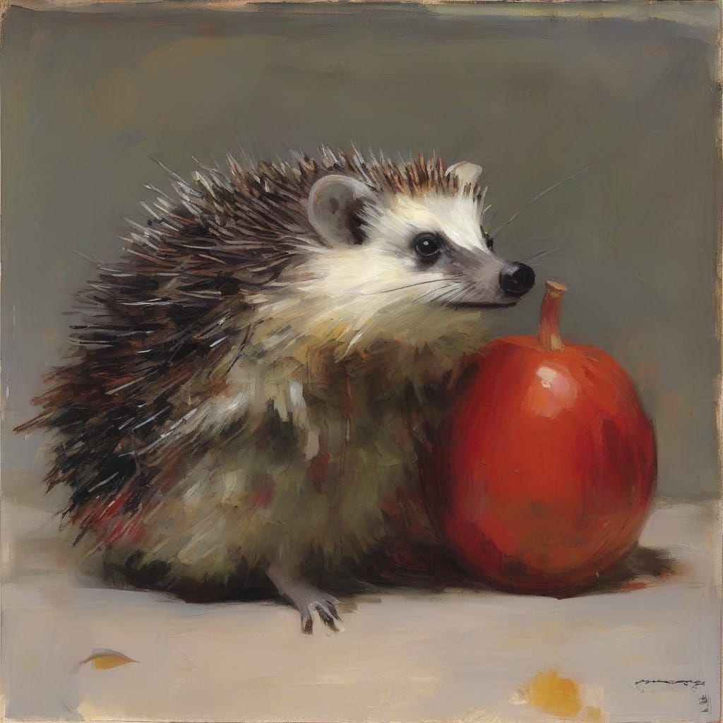 Vampire Hedgehog in Halloween Costume