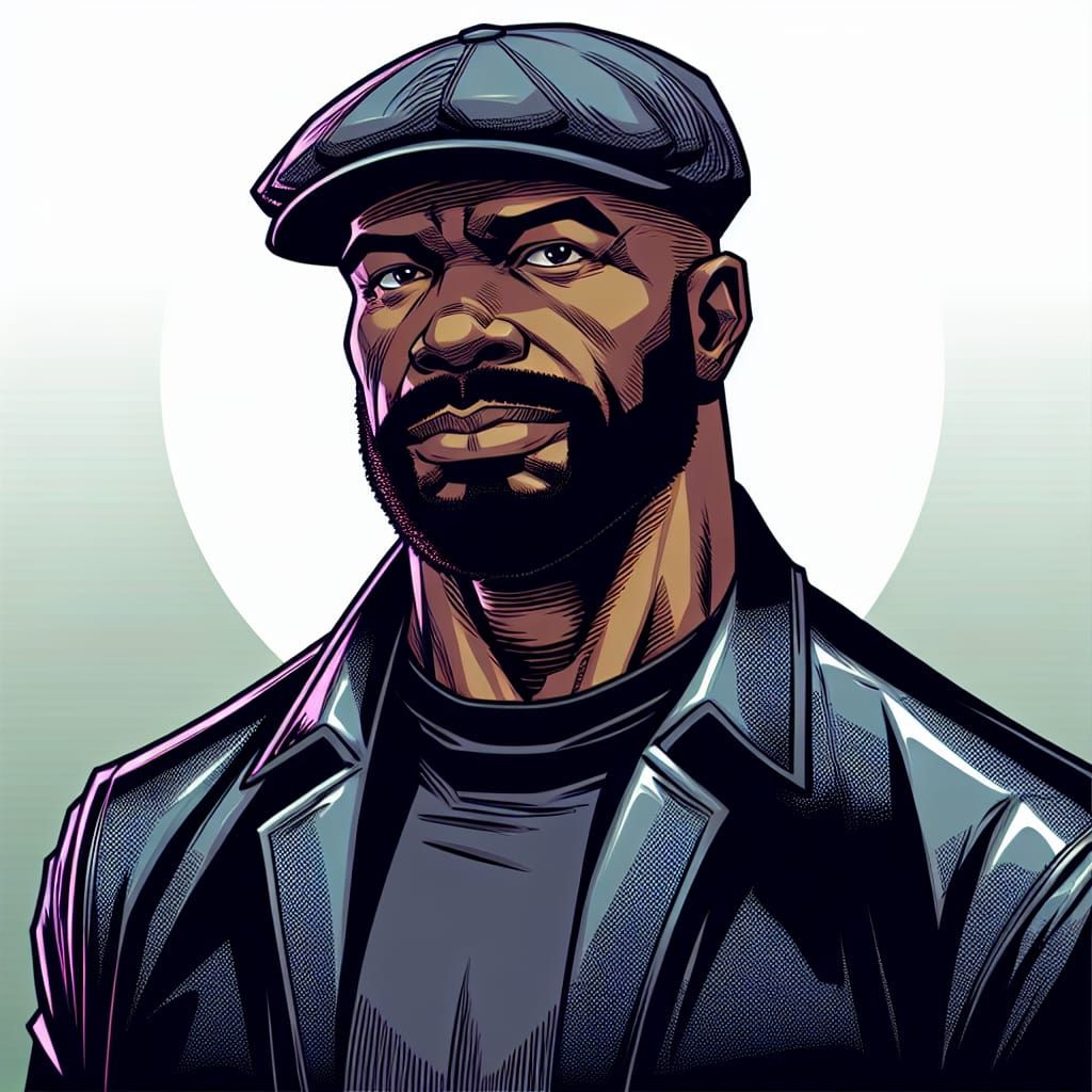 Wrestling Manager in Superhero Comic Book Style