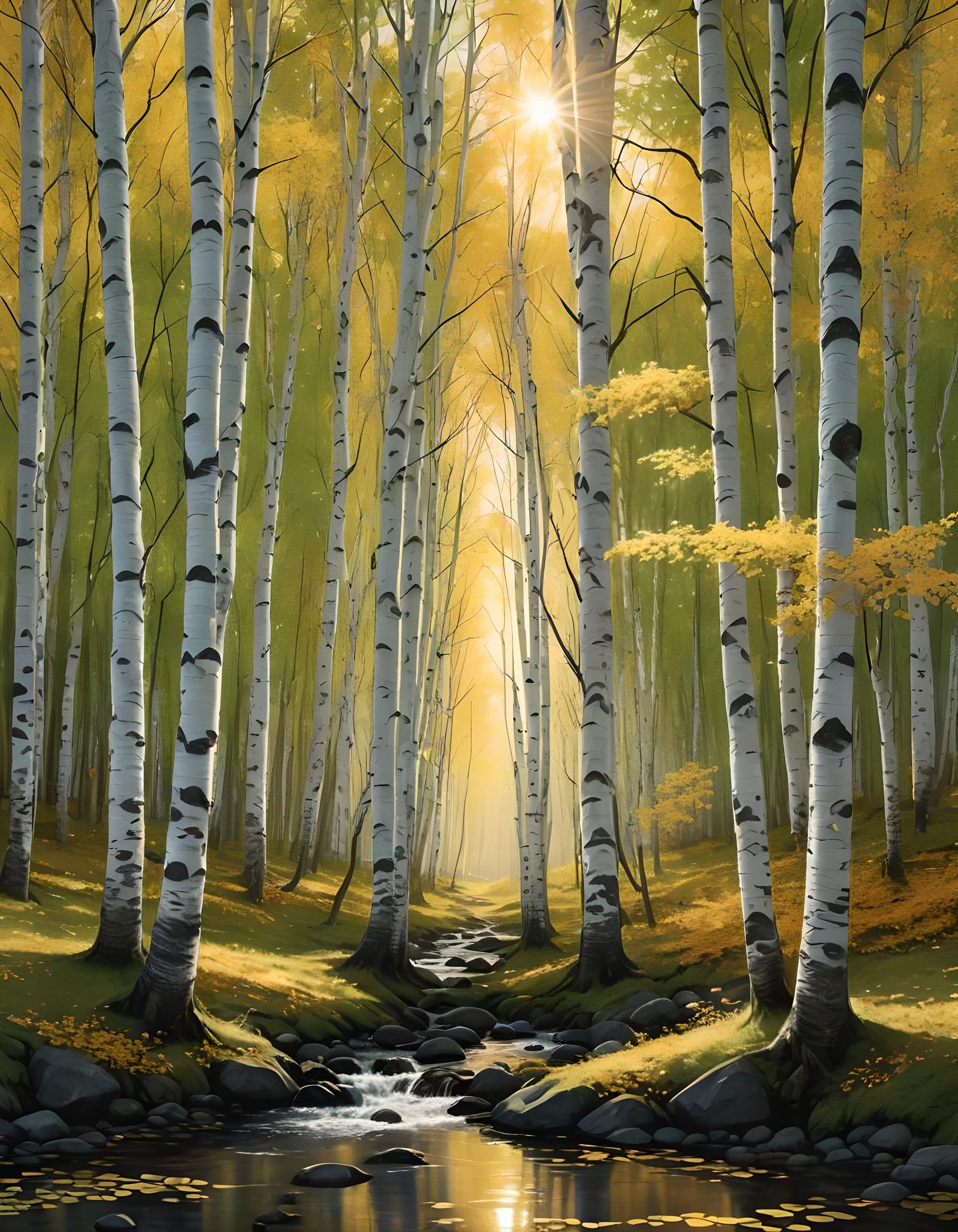 Fantasy Birch Forest Concept Art
