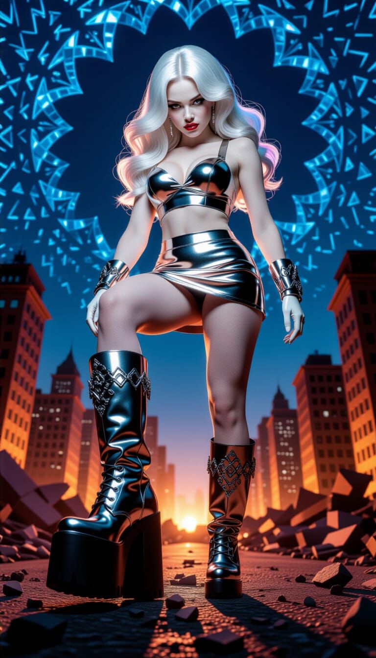 Colossal Albino Crushes Miniature in Fractal City