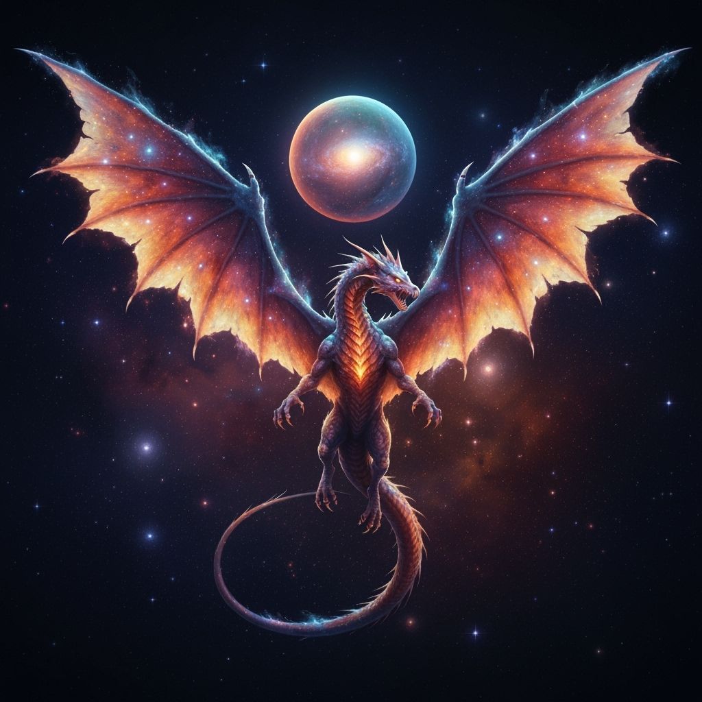 Cosmic Dragon Nebula Soaring Through the Cosmos