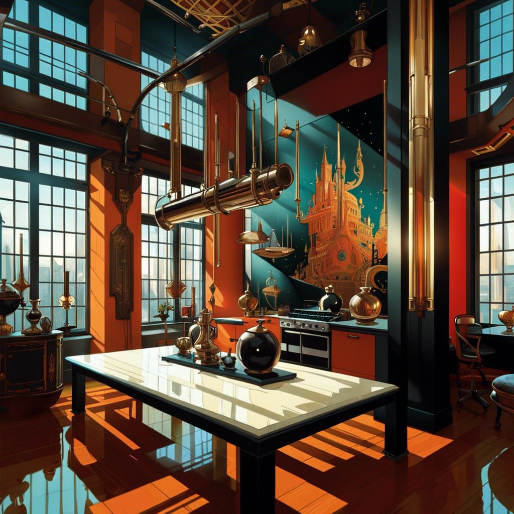 Armored Knights in Penthouse: Steampunk Artwork