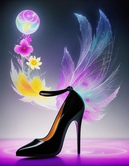 Abstract High Heels in Cosmic Style