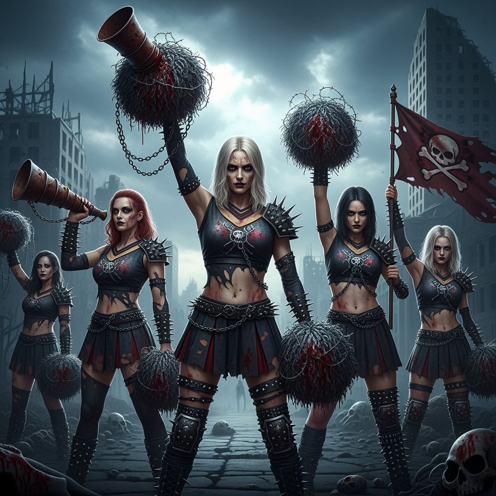 Grimdark Meets Pom Poms: An AI Generated Concept