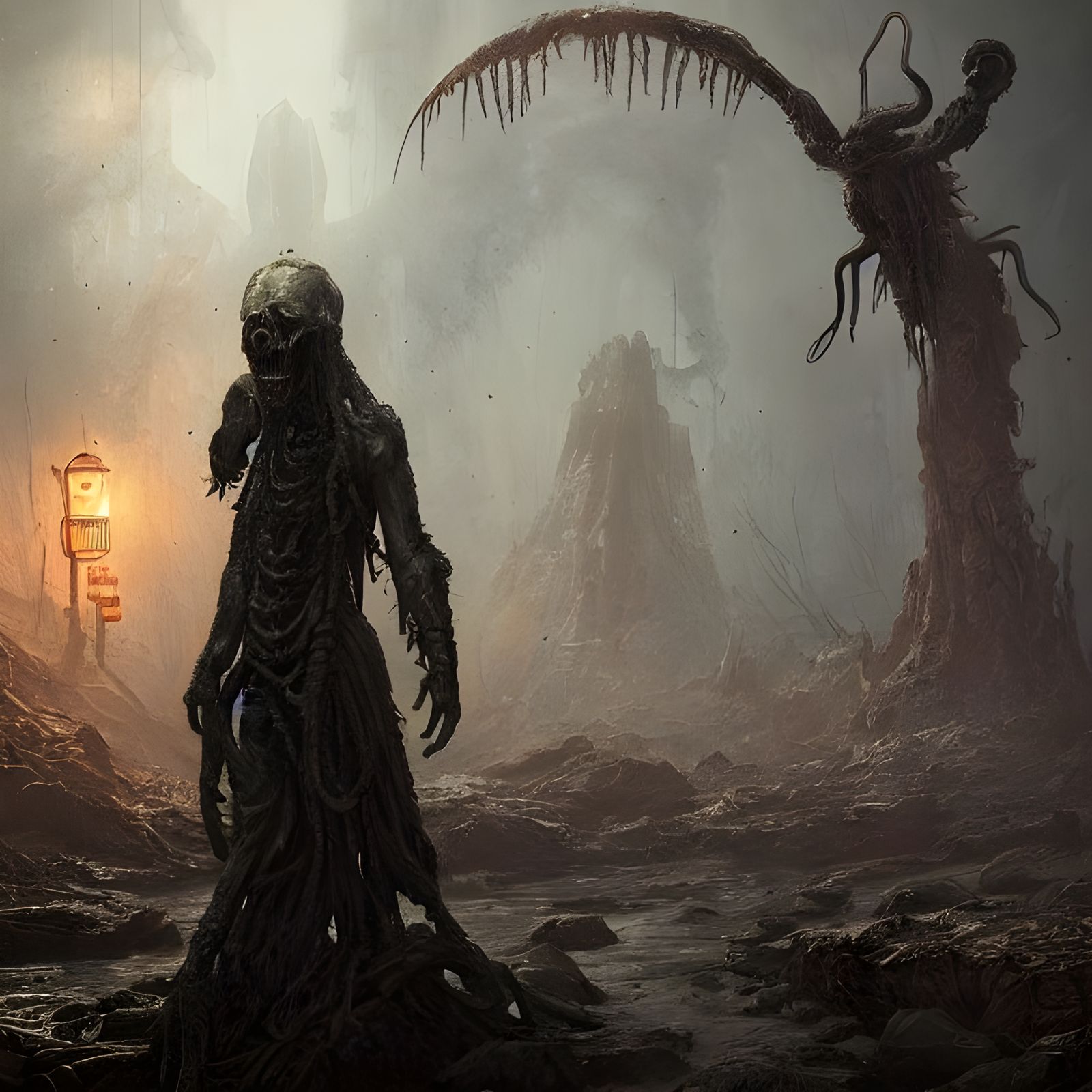 Dark Post-Apocalyptic World Ruined by Elder God