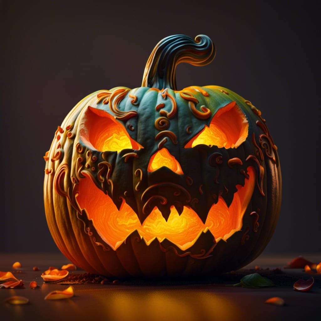 Scary Carved Pumpkin