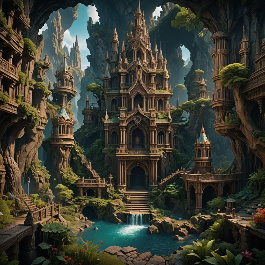 Fantastical Reincarnation Matte Painting in Deep Color