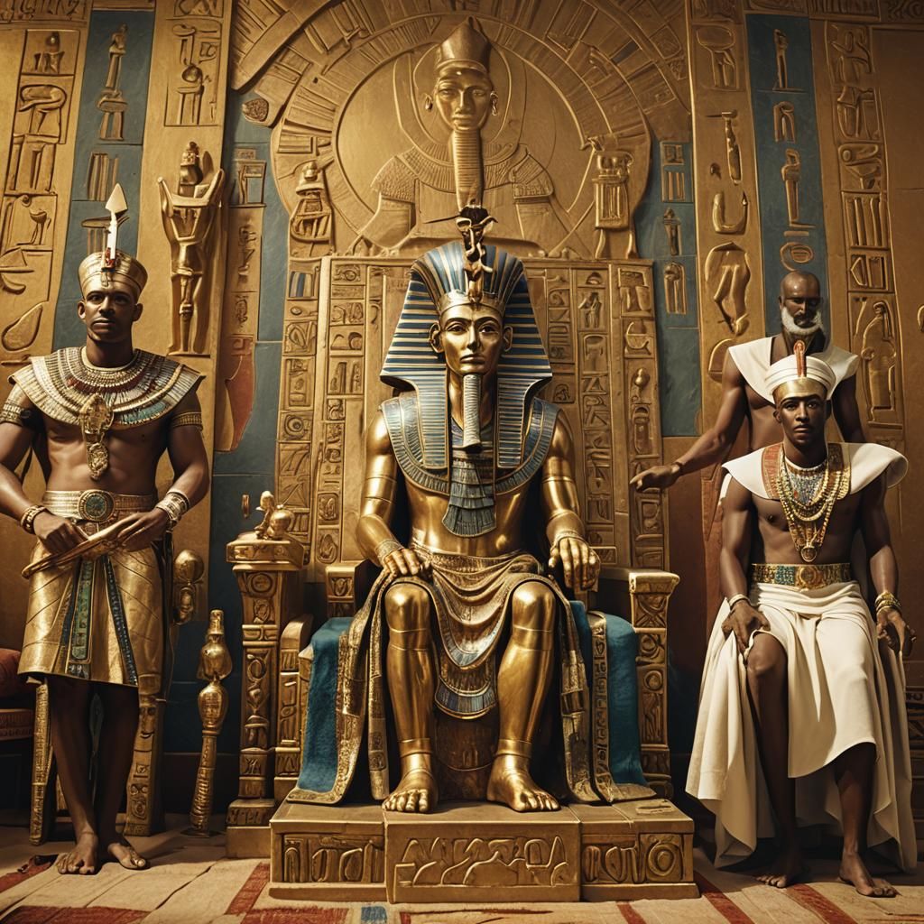 Ramses II Historical Photograph with Nefertiti and Moses