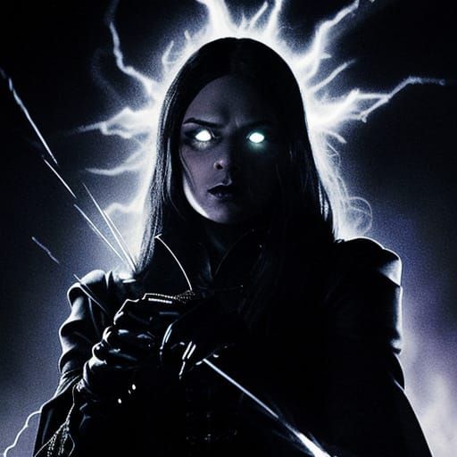 Shadow Weaver Manipulates City Power Grid: Gothic Illustrati...